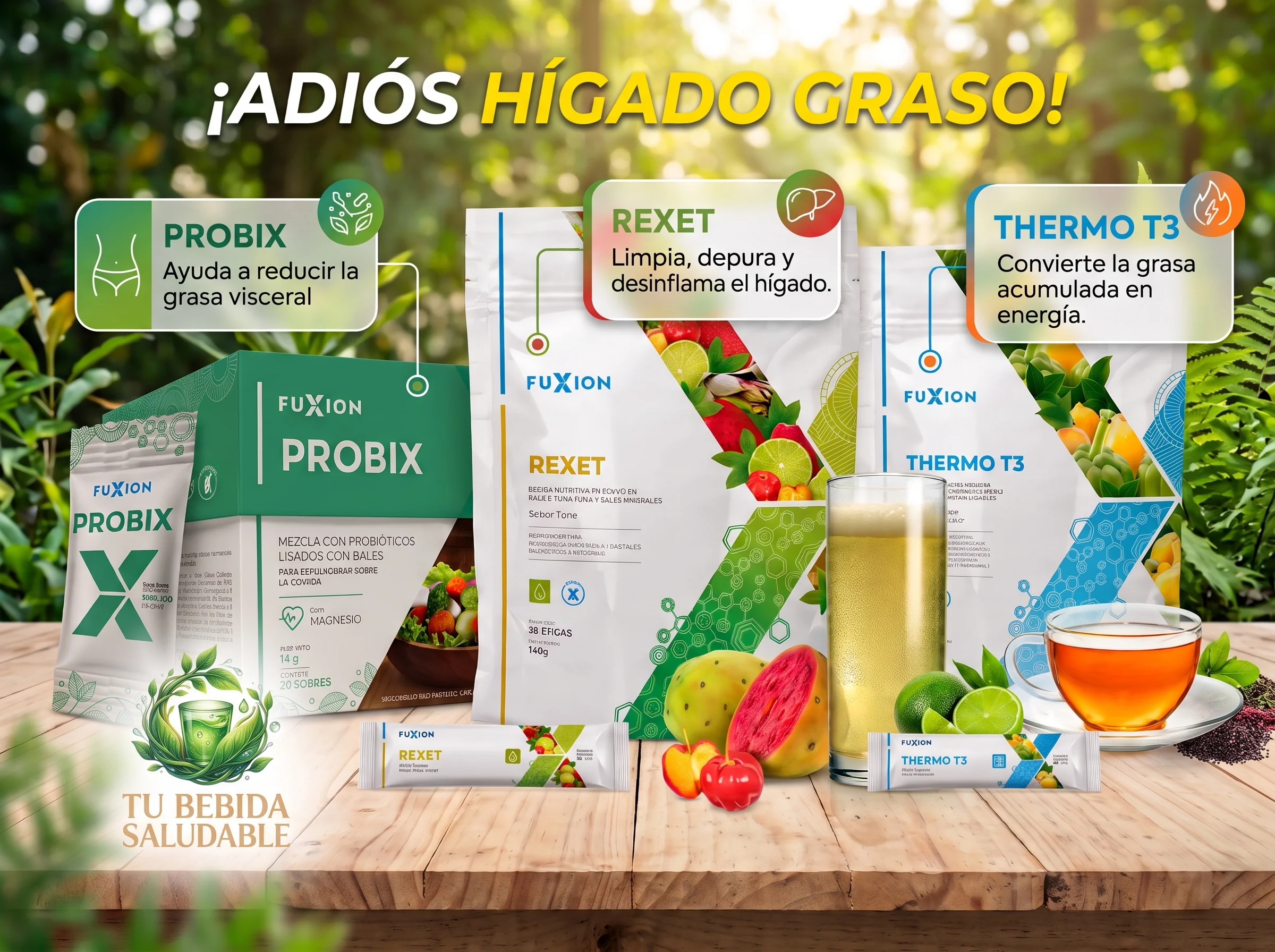 Combo Adiós Hígado Graso Fuxion